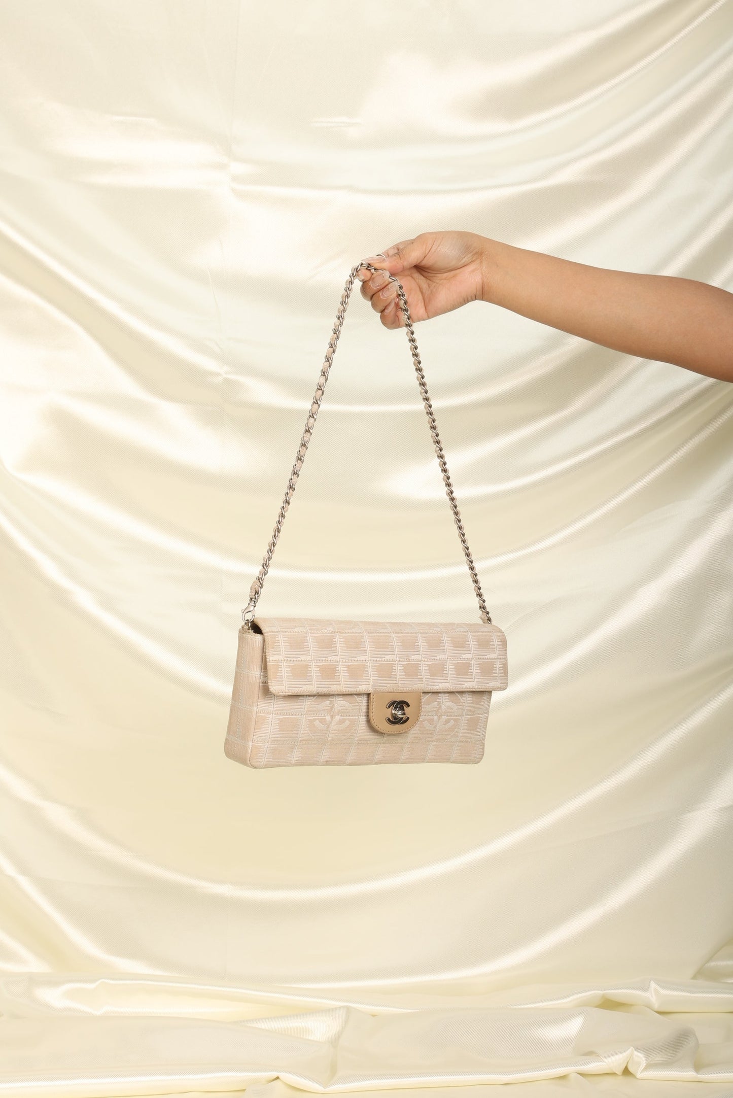 Chanel Nylon Ligne Chocolate Bar Pochette