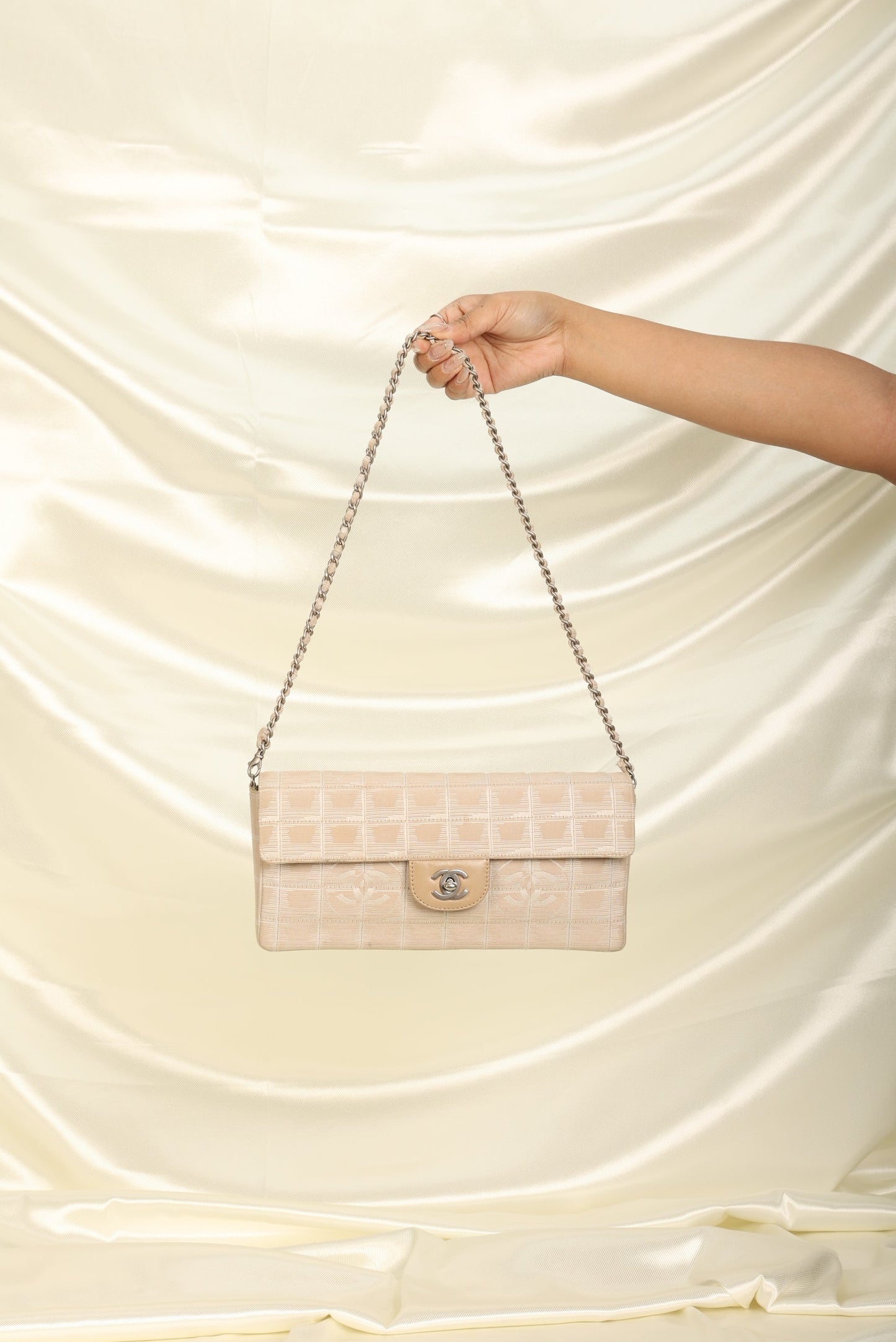 Chanel Nylon Ligne Chocolate Bar Pochette
