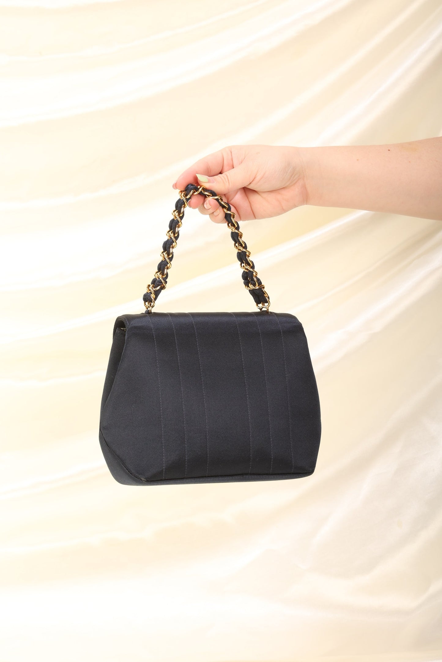 Extremely Rare Chanel Satin Top Handle