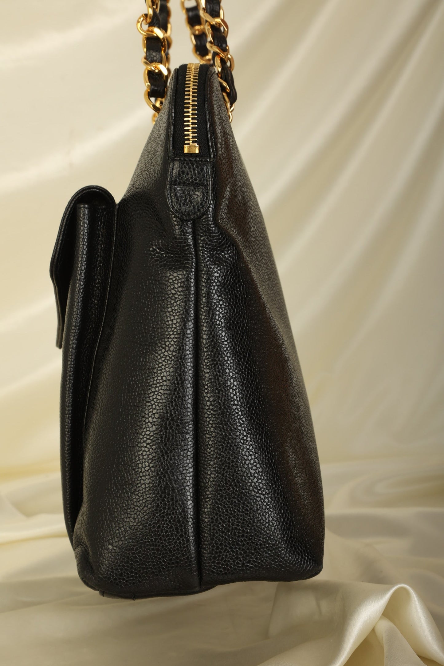 Chanel Caviar Turnlock Tote