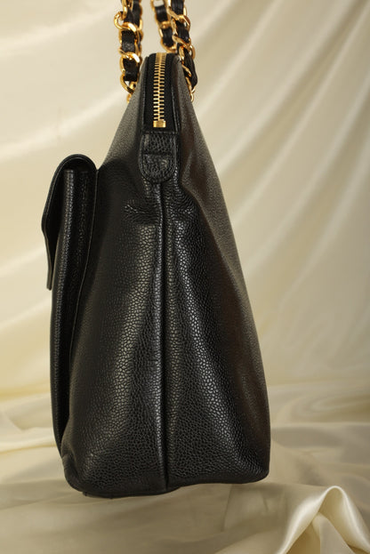 Chanel Caviar Turnlock Tote