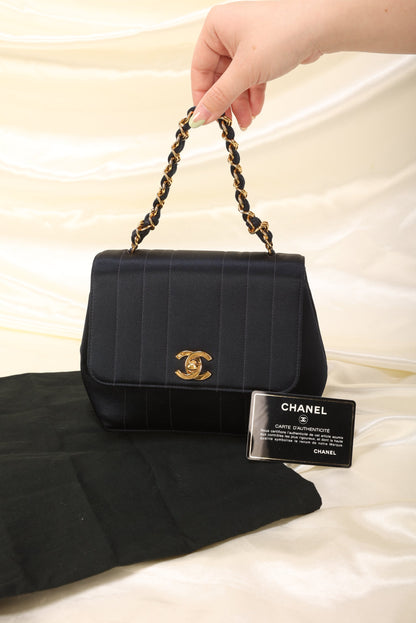 Extremely Rare Chanel Satin Top Handle