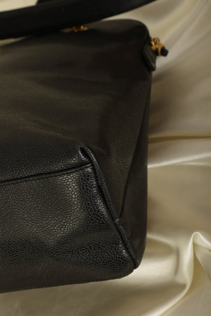Chanel Caviar Turnlock Tote