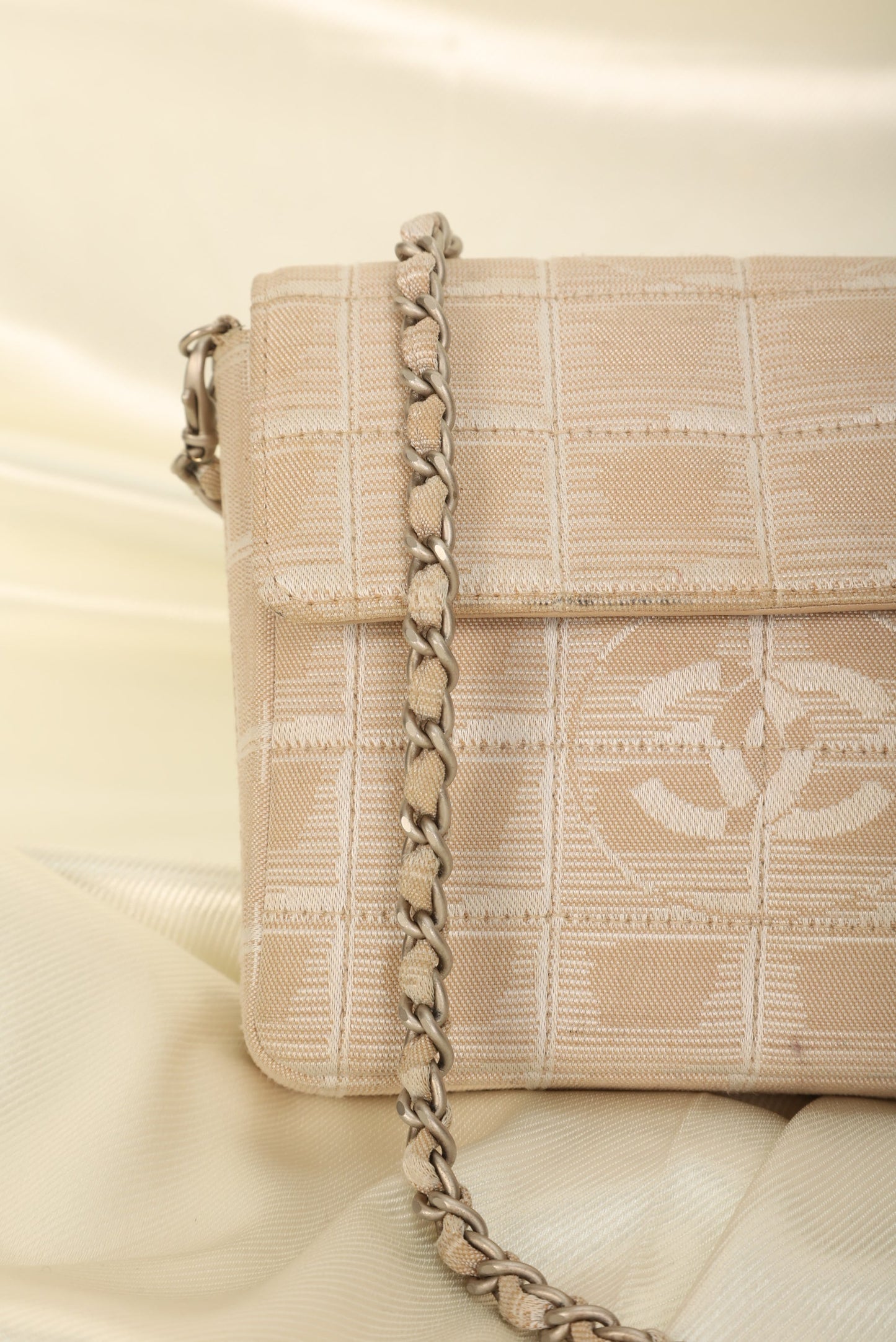 Chanel Nylon Ligne Chocolate Bar Pochette
