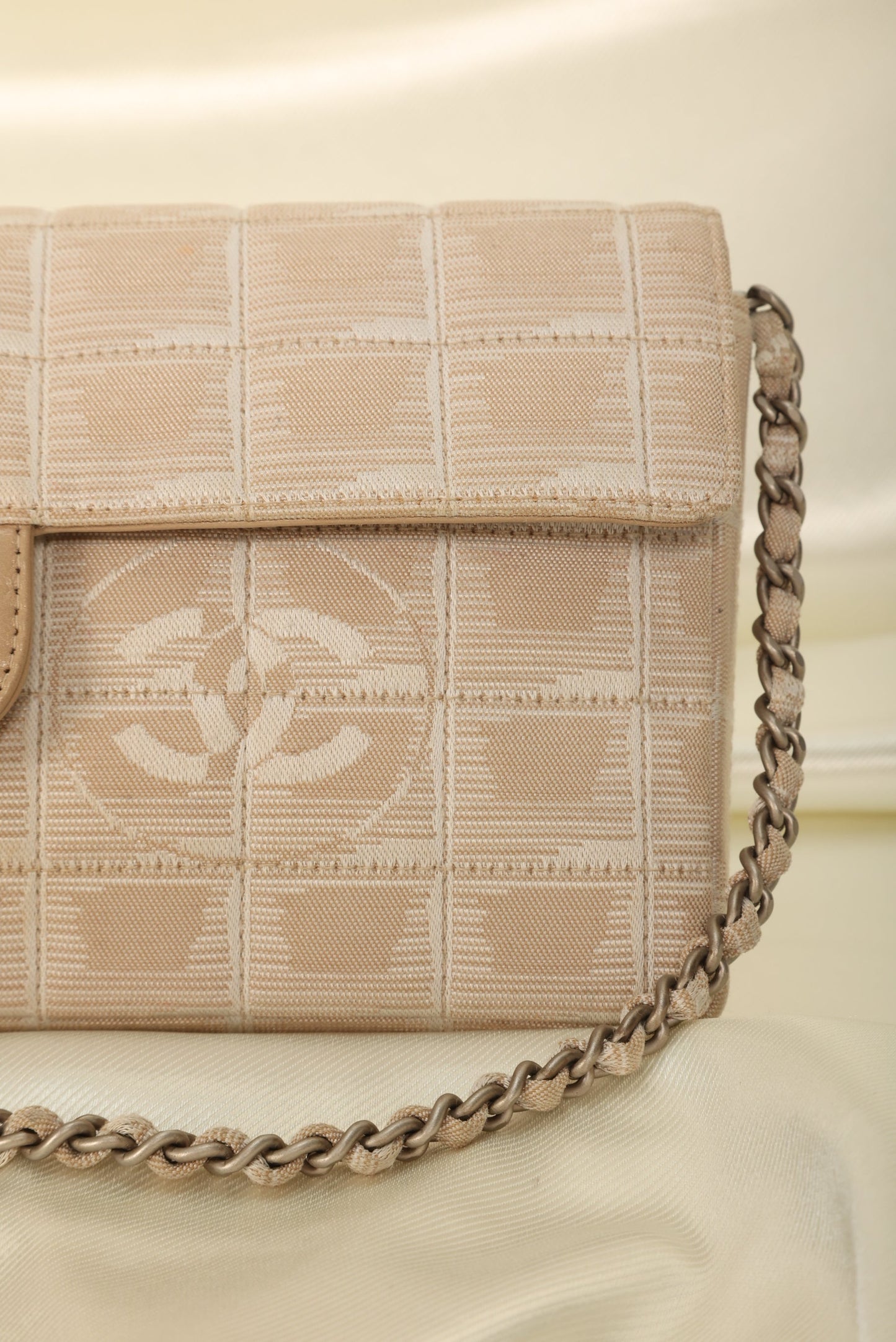 Chanel Nylon Ligne Chocolate Bar Pochette