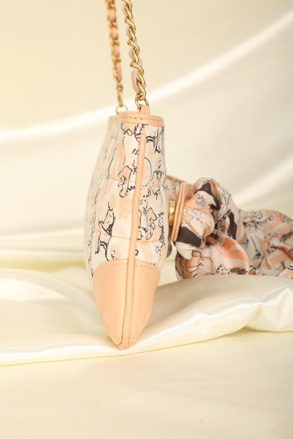 Extremely Rare Chanel Coco Mademoiselle Satin Scarf Pochette