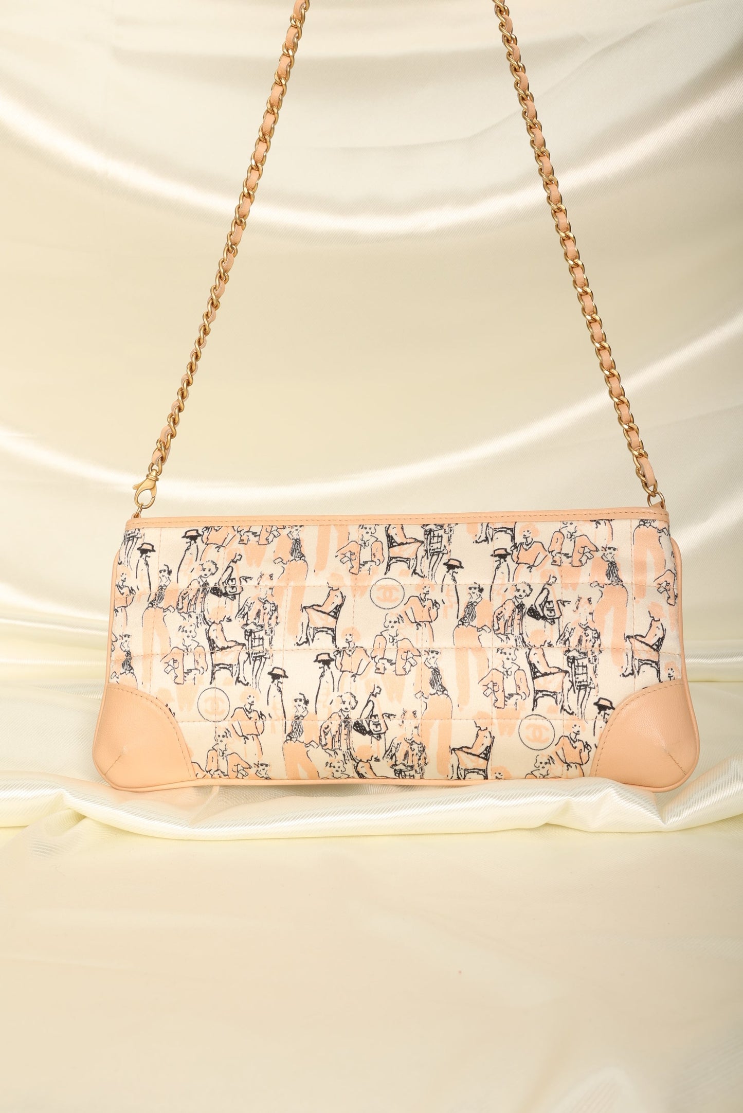Extremely Rare Chanel Coco Mademoiselle Satin Scarf Pochette