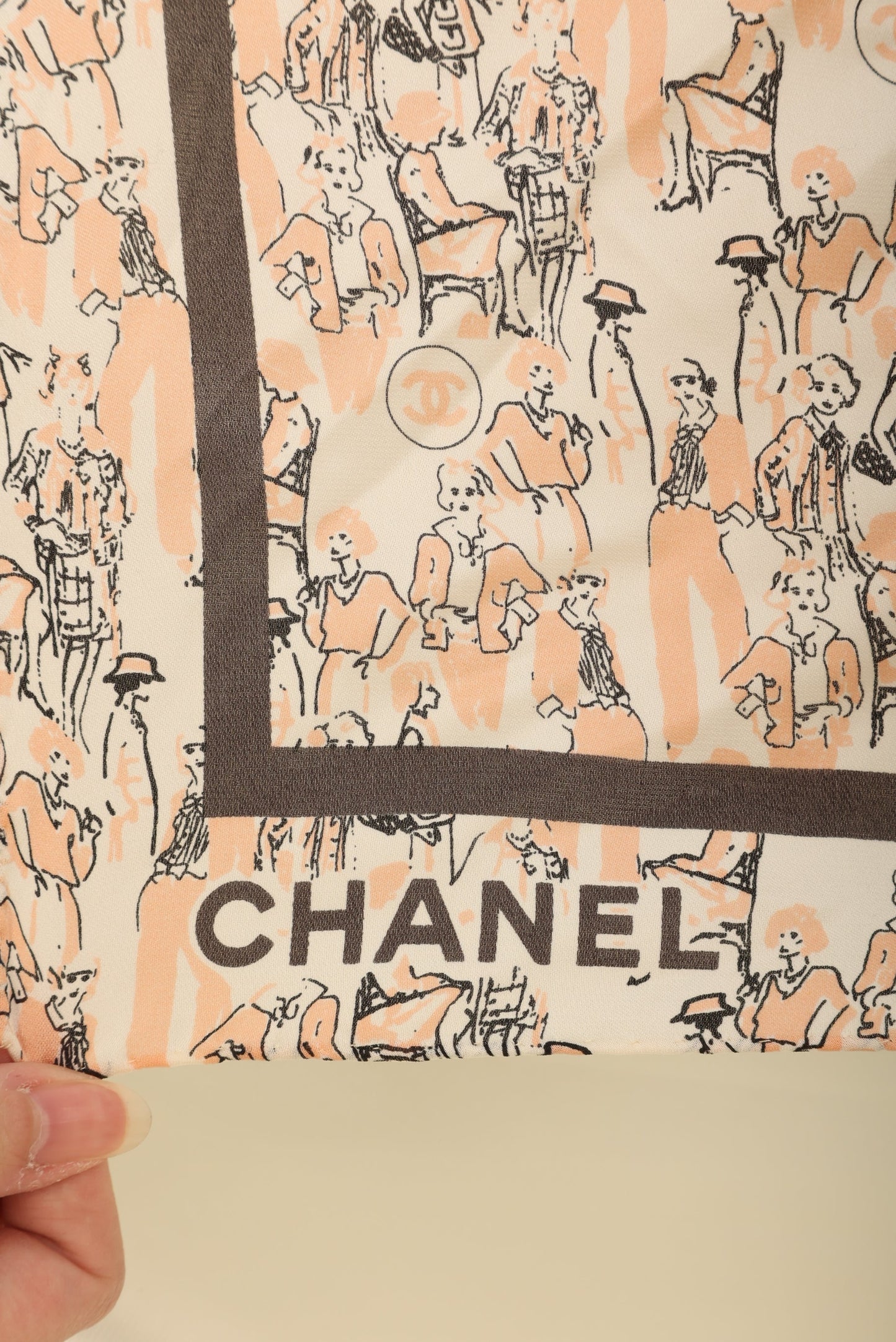 Extremely Rare Chanel Coco Mademoiselle Satin Scarf Pochette