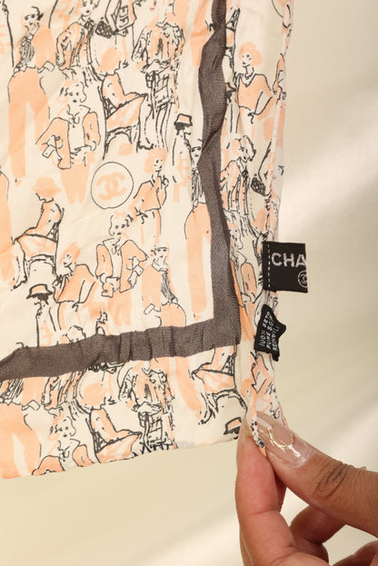 Extremely Rare Chanel Coco Mademoiselle Satin Scarf Pochette