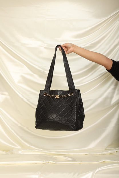 Chanel Caviar Turnlock Tote