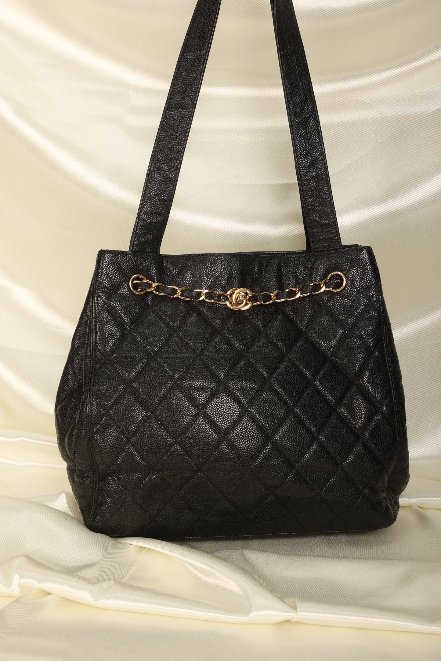 Chanel Caviar Turnlock Tote