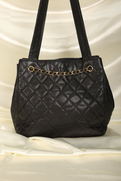 Chanel Caviar Turnlock Tote