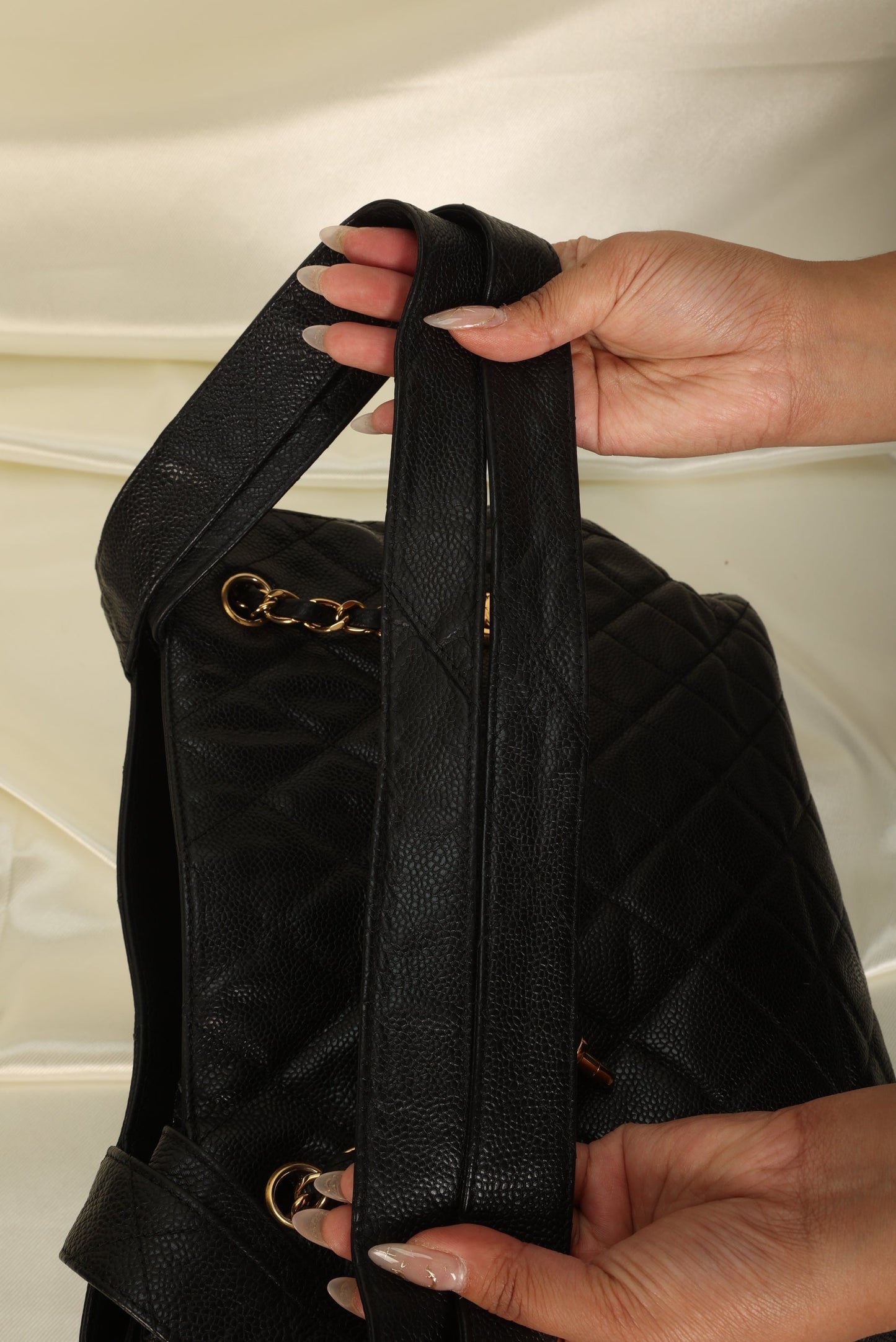Chanel Caviar Turnlock Tote