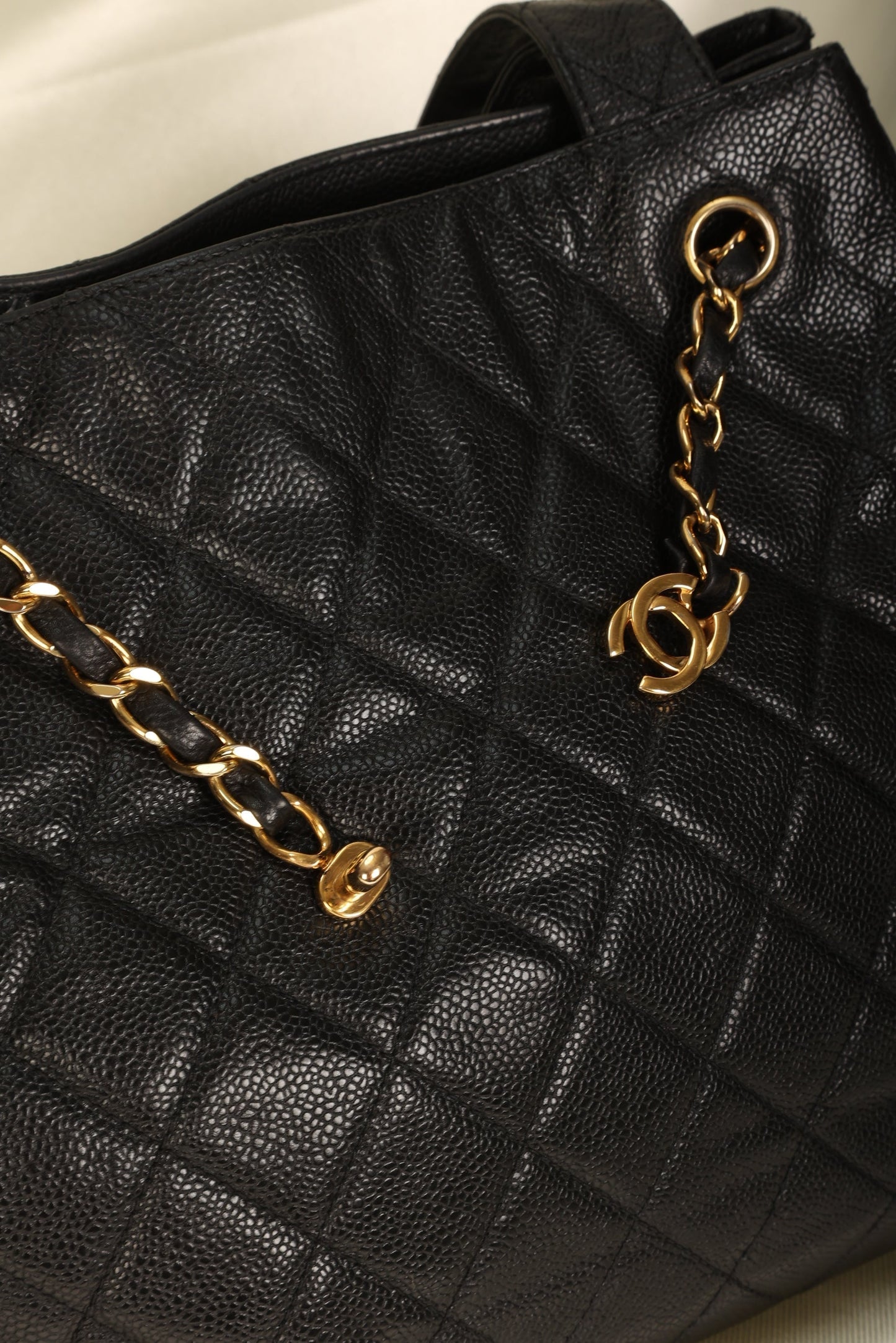 Chanel Caviar Turnlock Tote