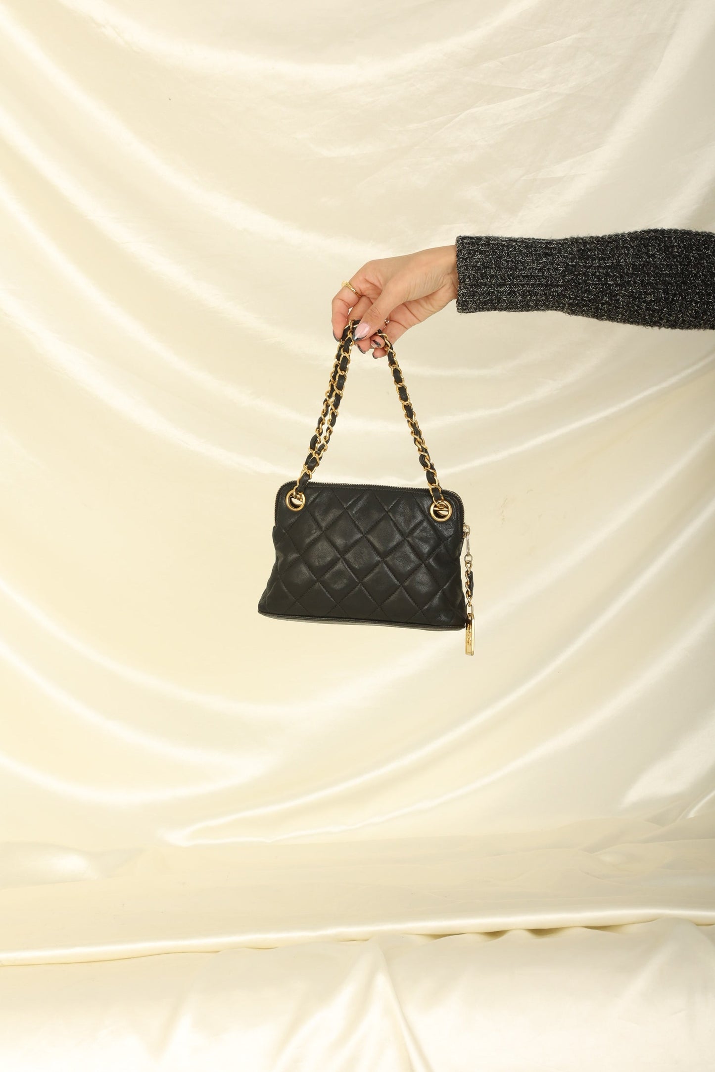Chanel 1989 Lambskin Mini Zip Tote