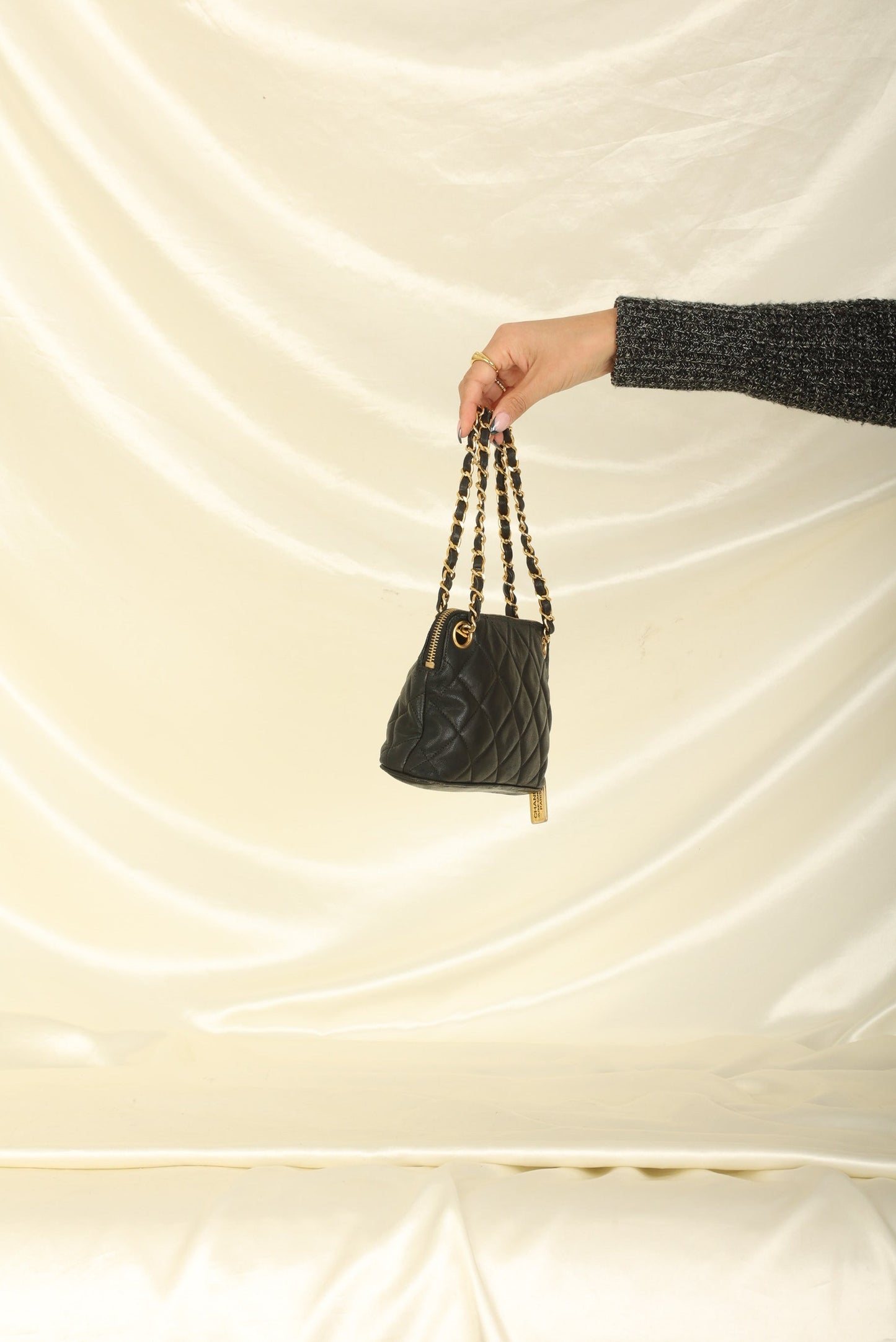 Chanel 1989 Lambskin Mini Zip Tote