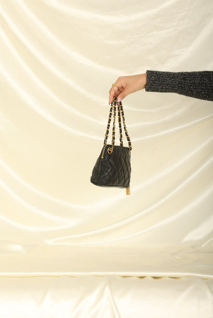 Chanel 1989 Lambskin Mini Zip Tote