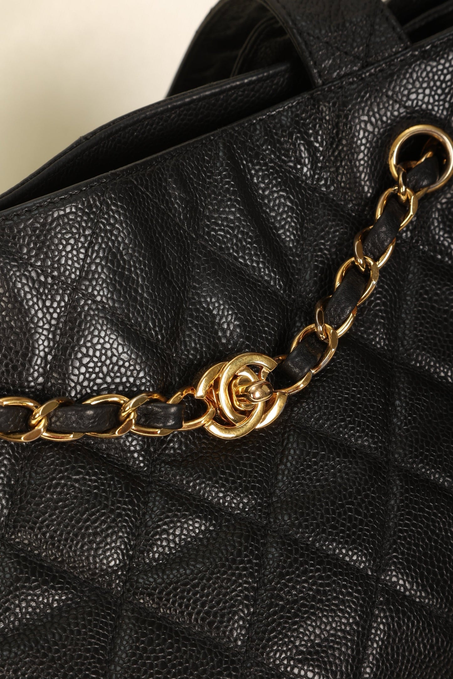 Chanel Caviar Turnlock Tote