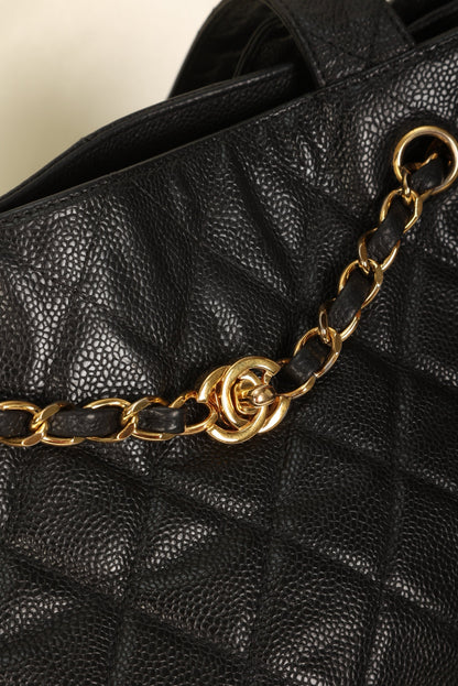 Chanel Caviar Turnlock Tote