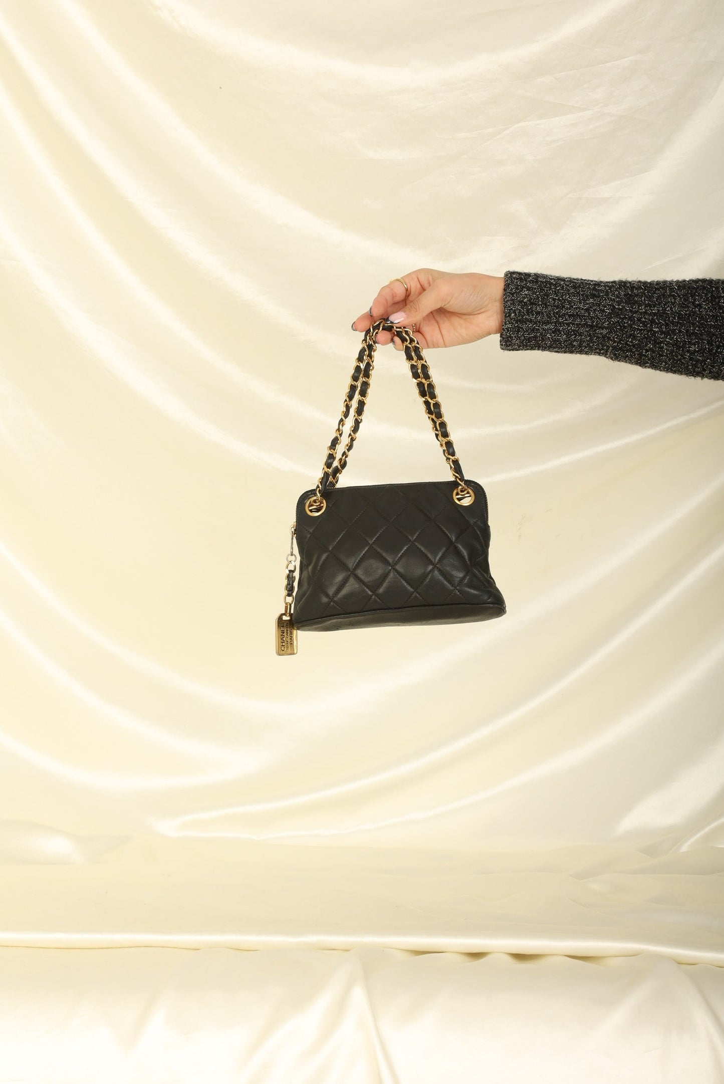 Chanel 1989 Lambskin Mini Zip Tote