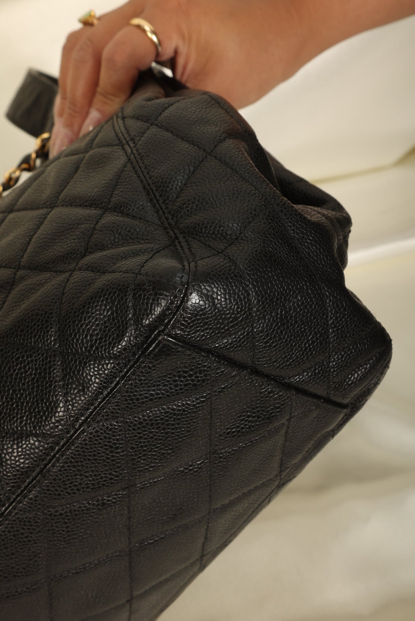 Chanel Caviar Turnlock Tote