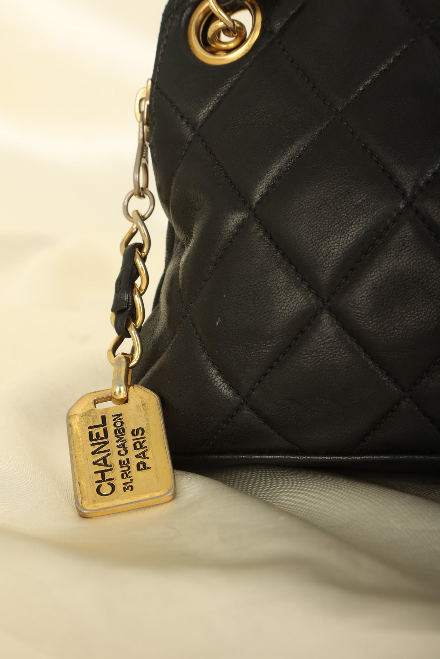 Chanel 1989 Lambskin Mini Zip Tote