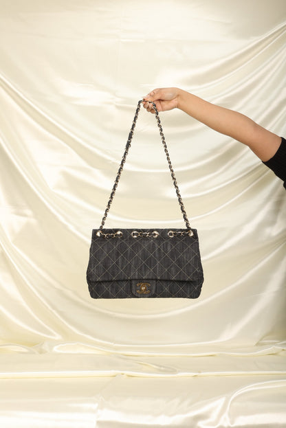 Extremely Rare Chanel Denim Classic Flap