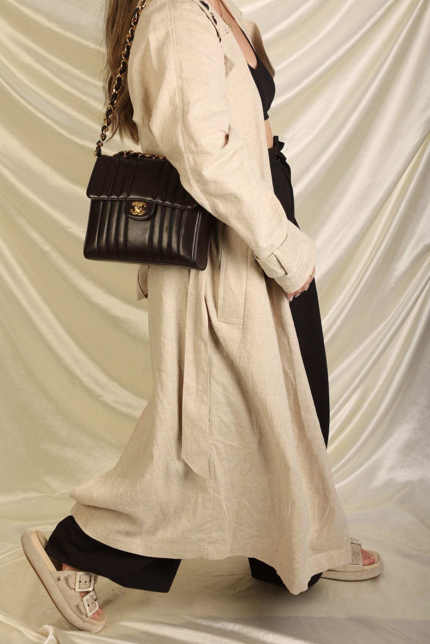 Chanel Vertical Lambskin Square Flap