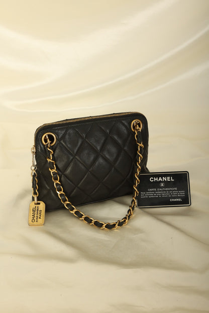 Chanel 1989 Lambskin Mini Zip Tote