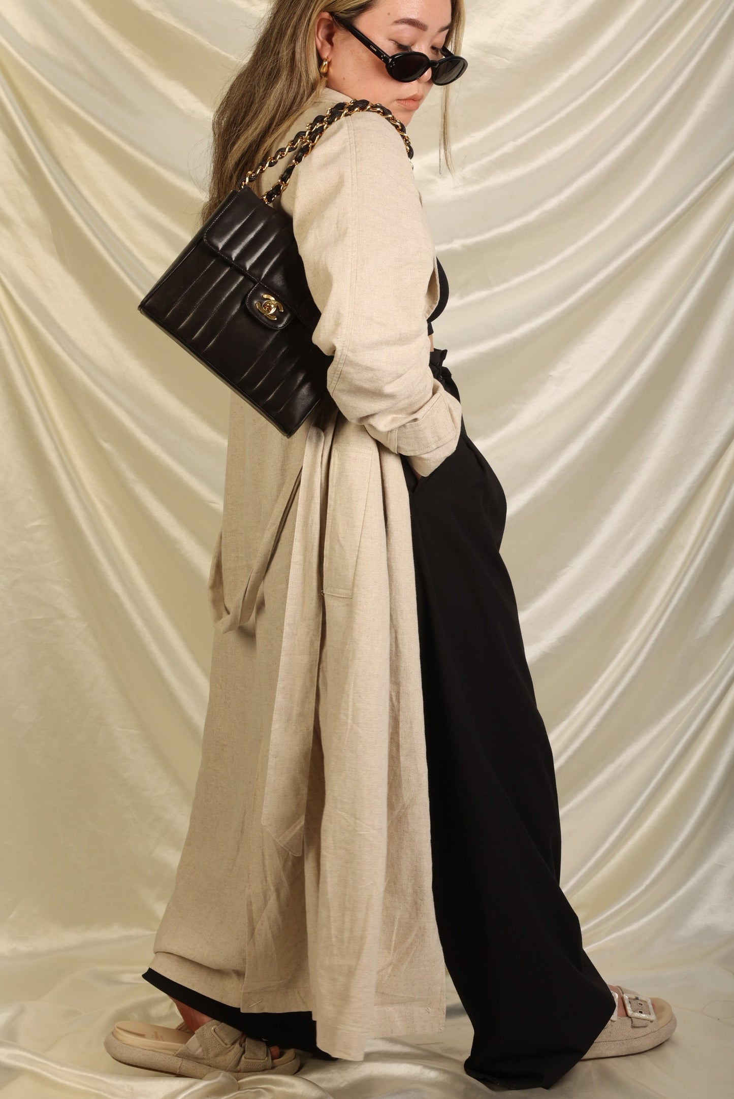 Chanel Vertical Lambskin Square Flap