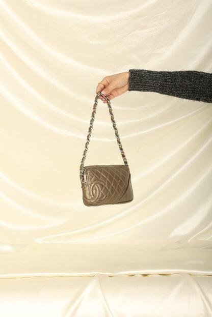 Chanel 2006 Calfskin Metallic Cambon Chain Pochette