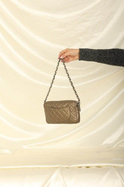 Chanel 2006 Calfskin Metallic Cambon Chain Pochette