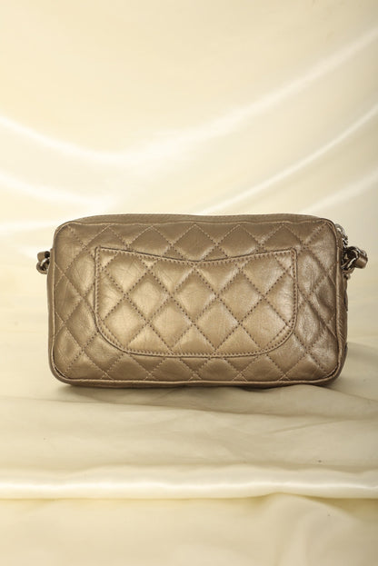Chanel 2006 Calfskin Metallic Cambon Chain Pochette