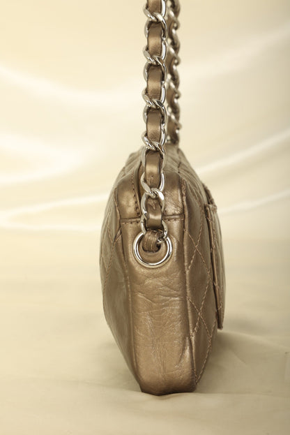 Chanel 2006 Calfskin Metallic Cambon Chain Pochette