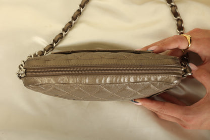 Chanel 2006 Calfskin Metallic Cambon Chain Pochette