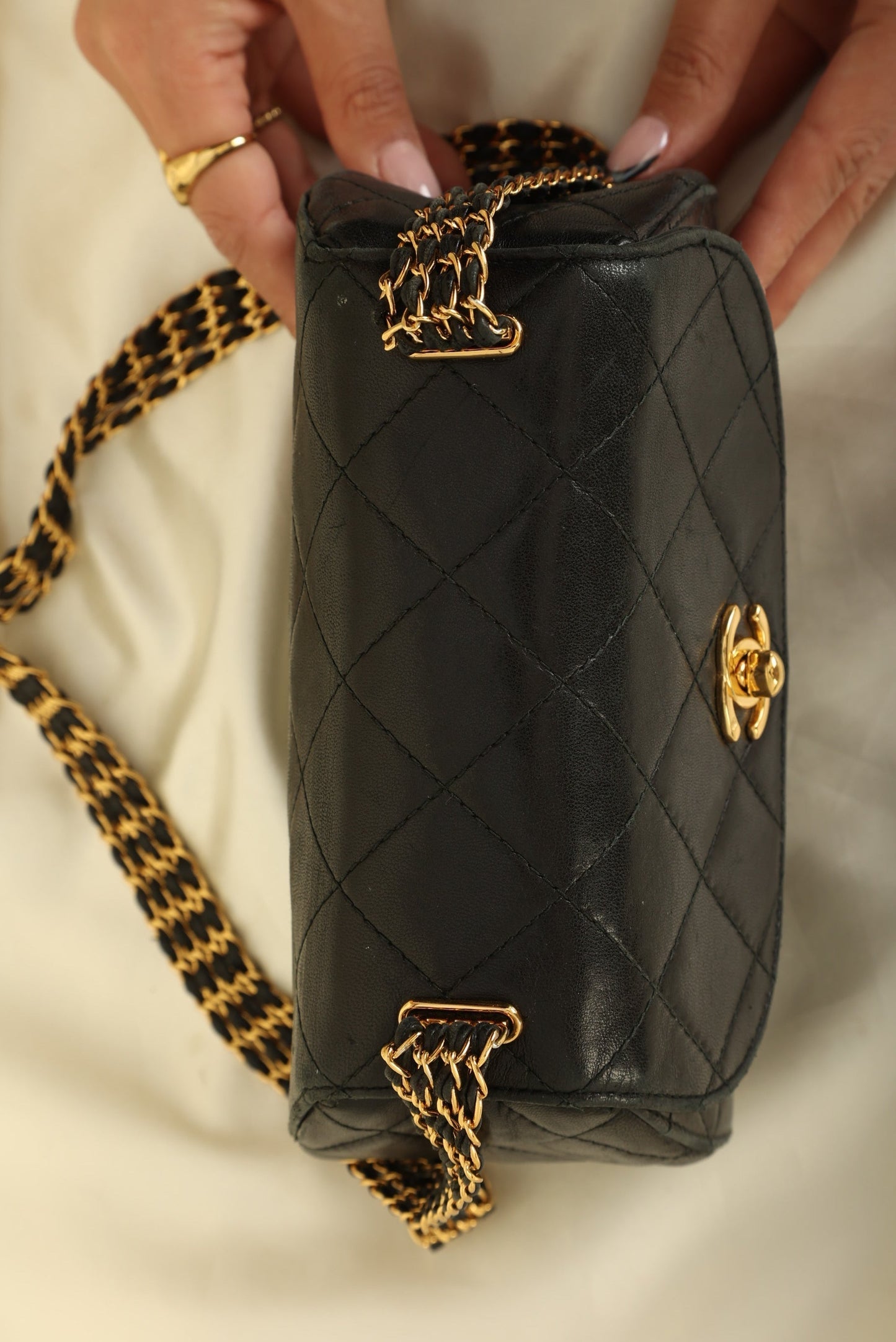 Extremely Rare Chanel 1994 Lambskin Multi Chain Bag