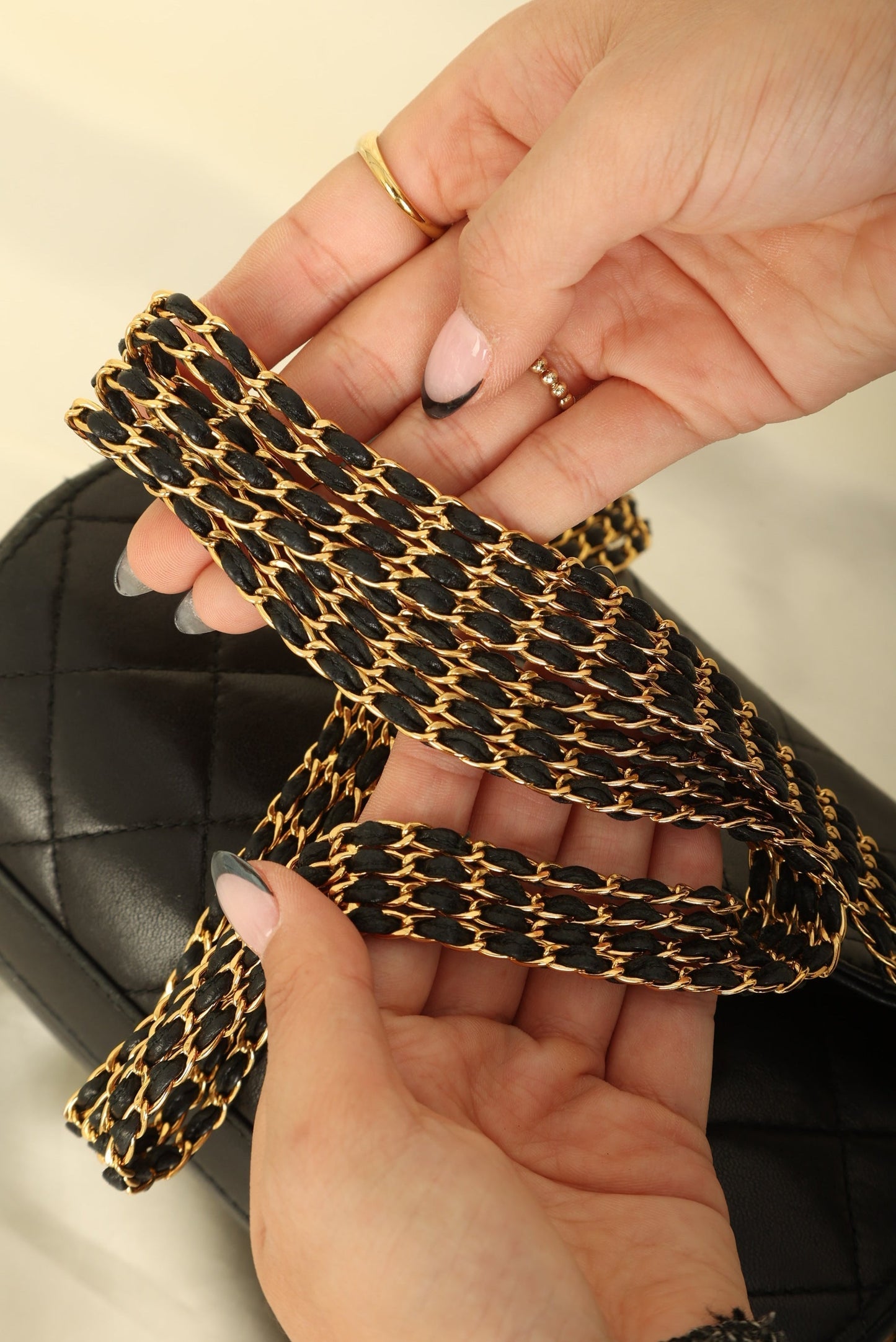 Extremely Rare Chanel 1994 Lambskin Multi Chain Bag