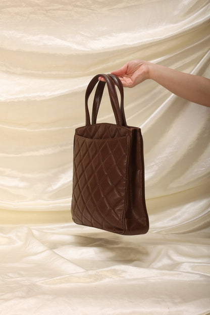Extremely Rare Chanel Caviar XL Logo Turnlock Tote