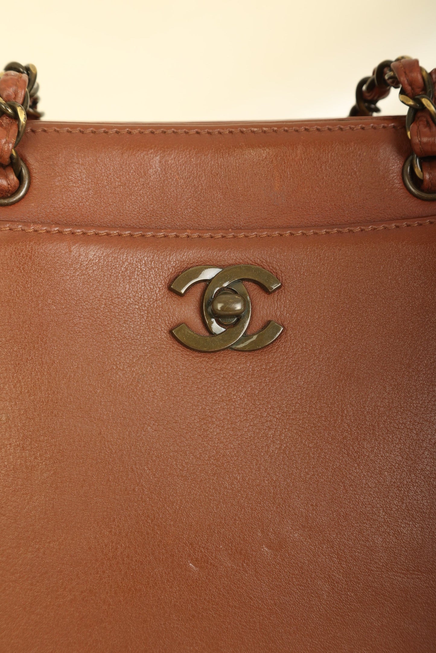 Chanel 1997 Calfskin Turnlock Tote