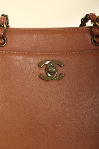 Chanel 1997 Calfskin Turnlock Tote