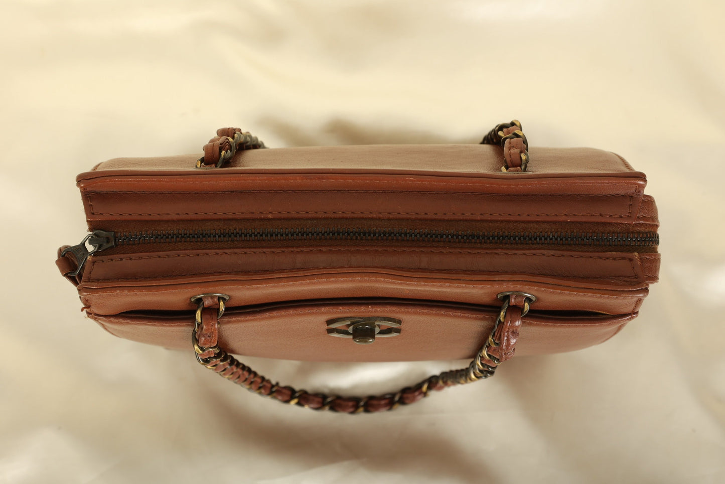 Chanel 1997 Calfskin Turnlock Tote