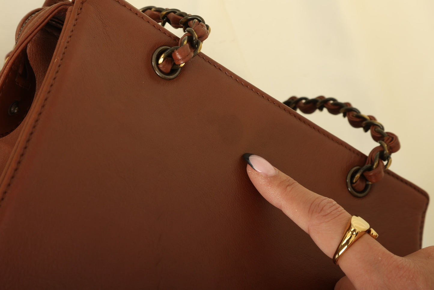 Chanel 1997 Calfskin Turnlock Tote
