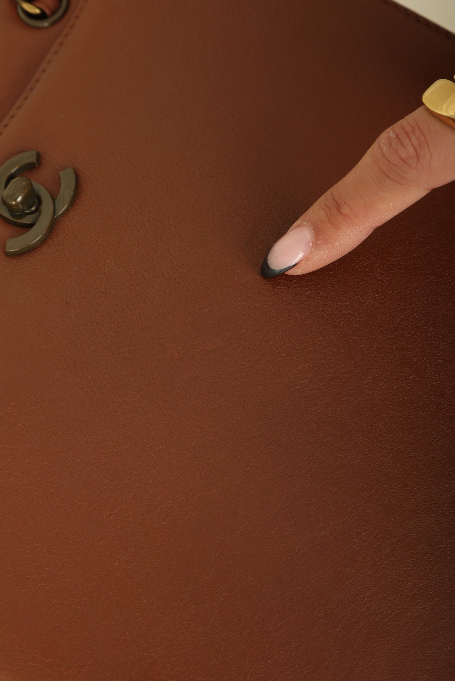 Chanel 1997 Calfskin Turnlock Tote
