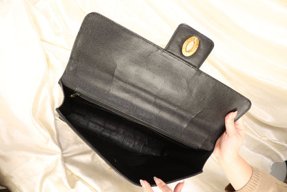 Chanel XL Logo Caviar Briefcase Bag