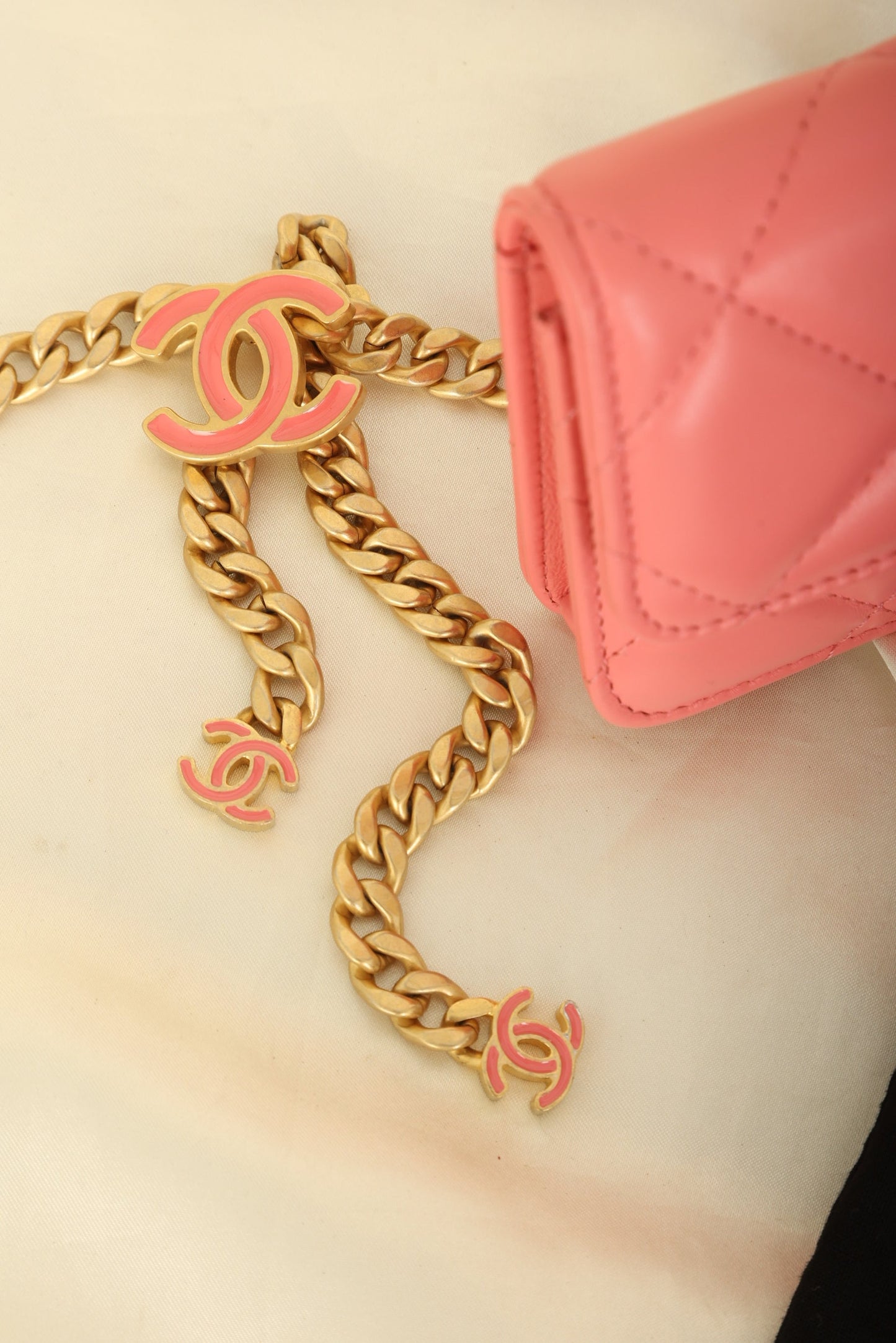 Chanel 2021 Lambskin Chain Waist Bag