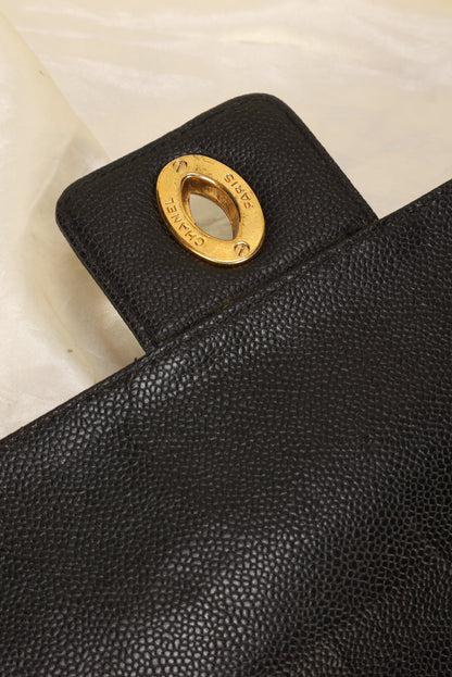 Chanel XL Logo Caviar Briefcase Bag