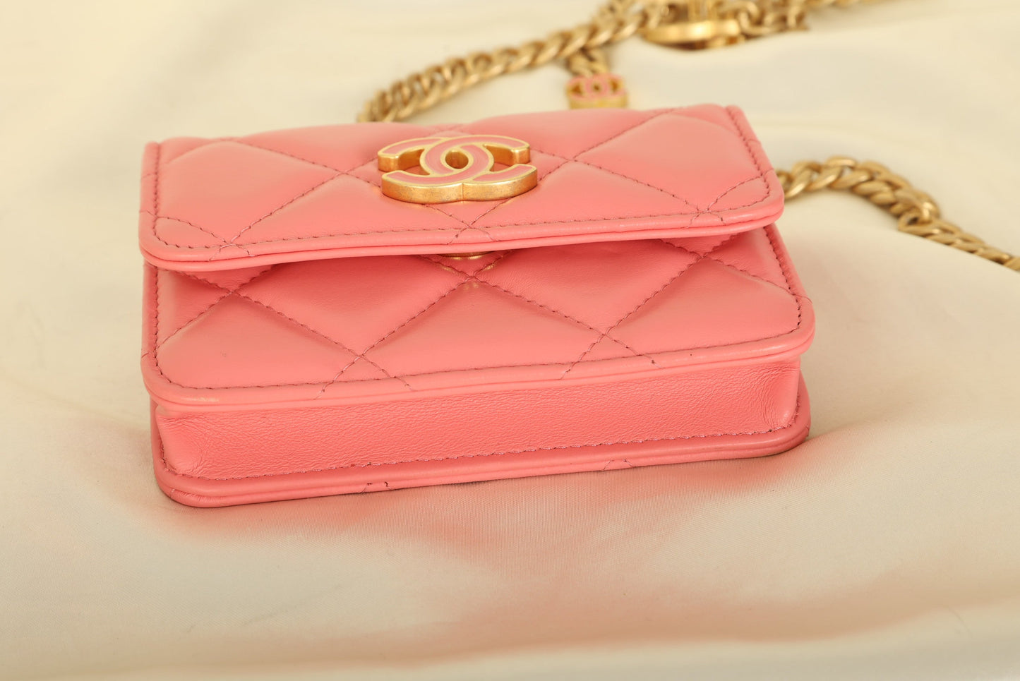 Chanel 2021 Lambskin Chain Waist Bag