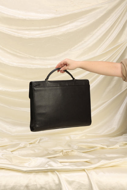 Chanel XL Logo Caviar Briefcase Bag