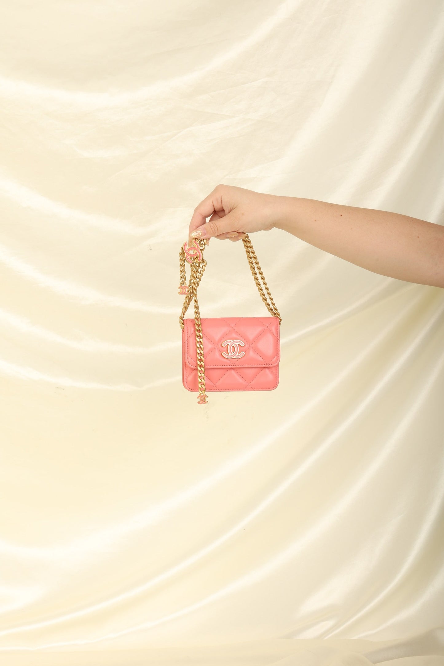 Chanel 2021 Lambskin Chain Waist Bag