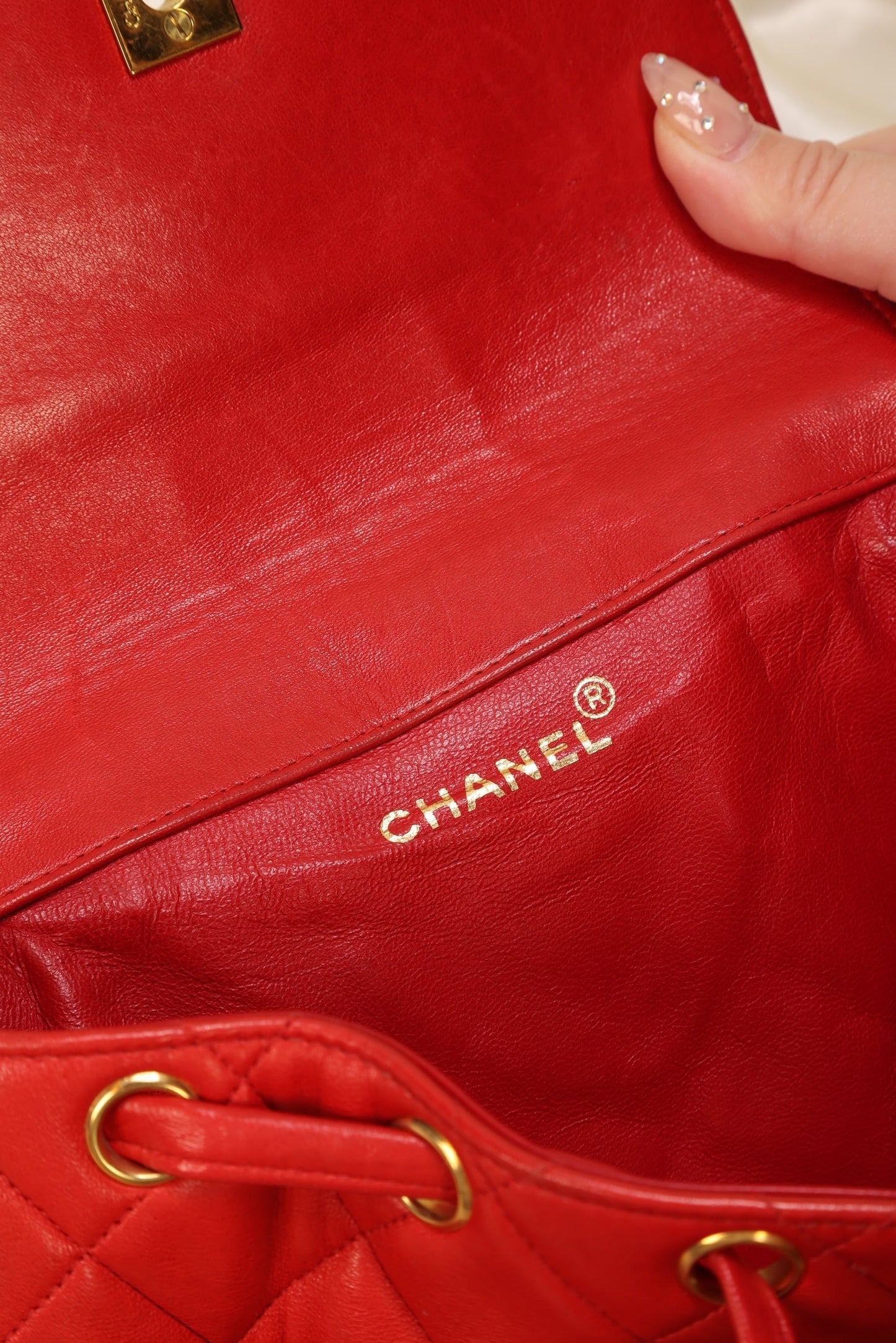 Extremely Rare Chanel Lambskin Double Turnlock Backpack
